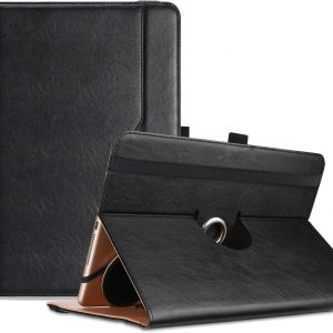 ProCase 9"-10.1" Inch Universal Tablet Rotating Case, Protective Cover Stand Folio Swivel Case for 9 10 10.1 Inch Android Touchscreen Tablet, with 360 Degree Rotatable Kickstand -Black