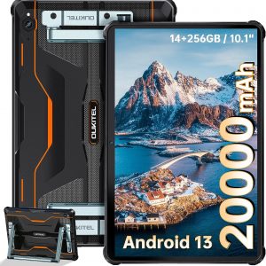 OUKITEL RT6 10.1in 20000mAh Android 13 SIM-Free Tablet,14GB+256GB(1TB) 1200×1920 Rugged Tablet,16MP+16MP 8-core 4G Waterproof Tablet/33W Fast Charging/OTG/Reverse Charge/T-Mobile/Wi-Fi