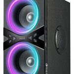 Roll over image to zoom in YIER Bluetooth Speakers, Wireless TWS Portable Bluetooth Speaker with Lights,100dB Loud Bluetooth Speaker with Subwoofer 80W(Peak) Stereo Sound, Bassup Technology,18-Hour Playtime for Outdoor Party